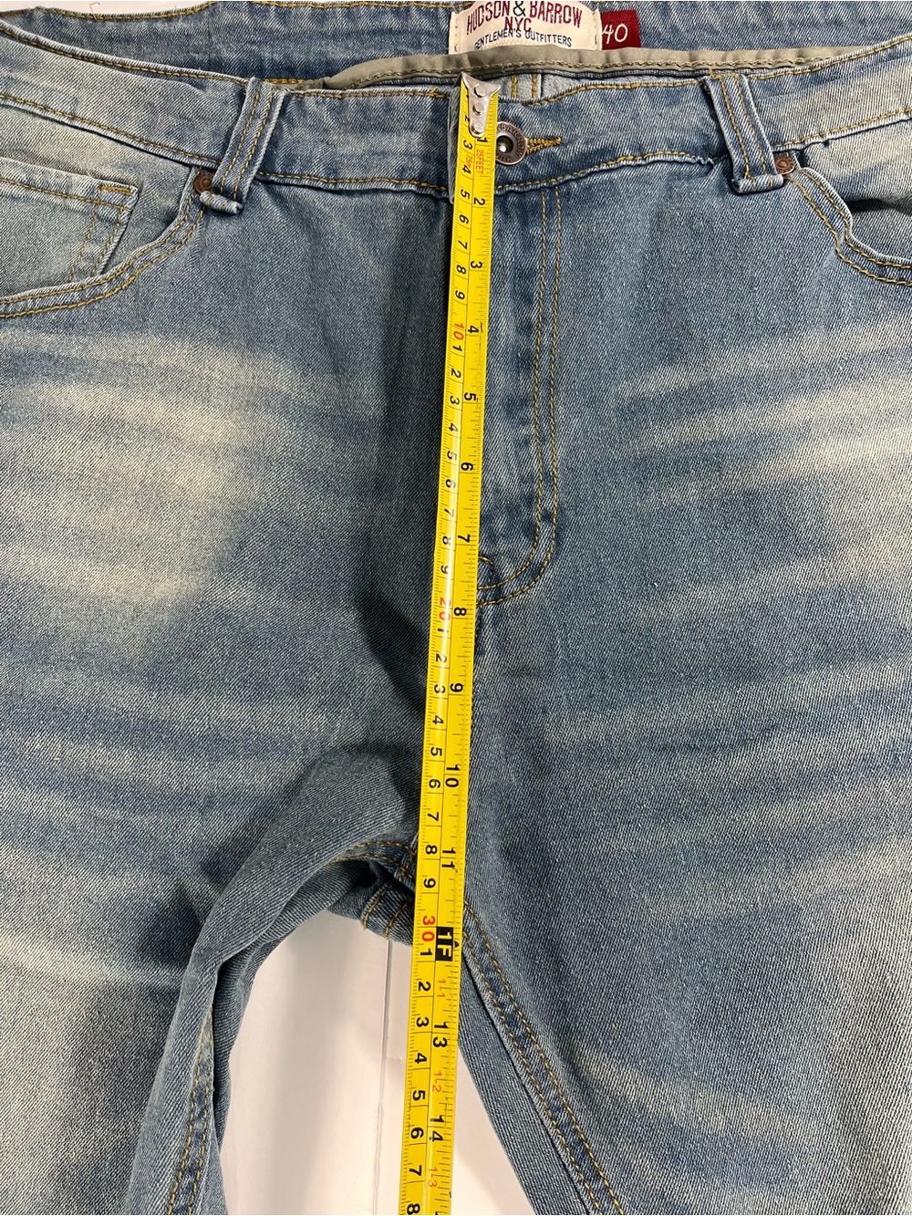 Slim Straight Light Blue Washed Men's Jeans - Picture 5 of 9